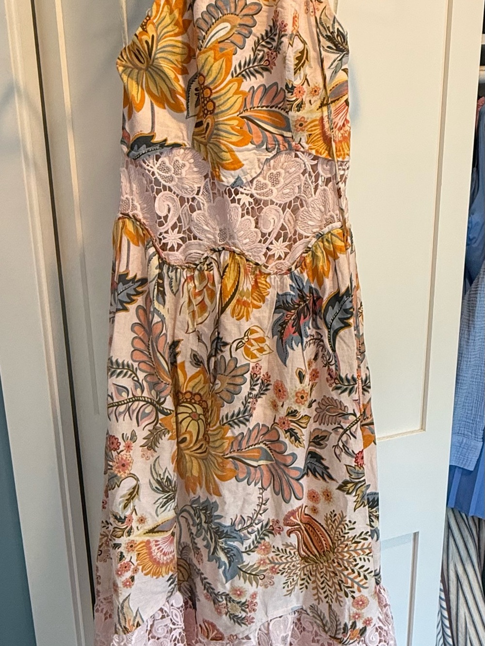 FARM Rio Light Pink Ligia Floral Lace Maxi Dress - Picture 4 of 6
